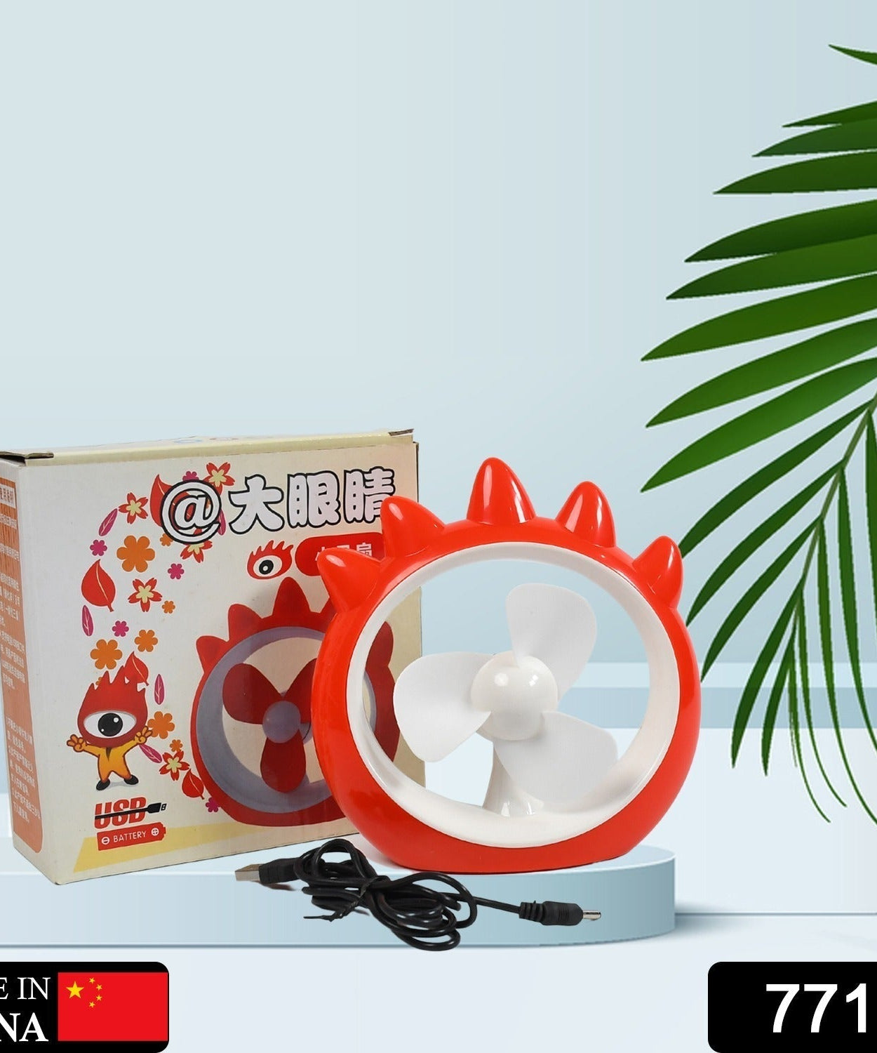 Mini Desktop Fan – Rechargeable USB Cooling Fan for Home, Office & Car (Battery Not Included)