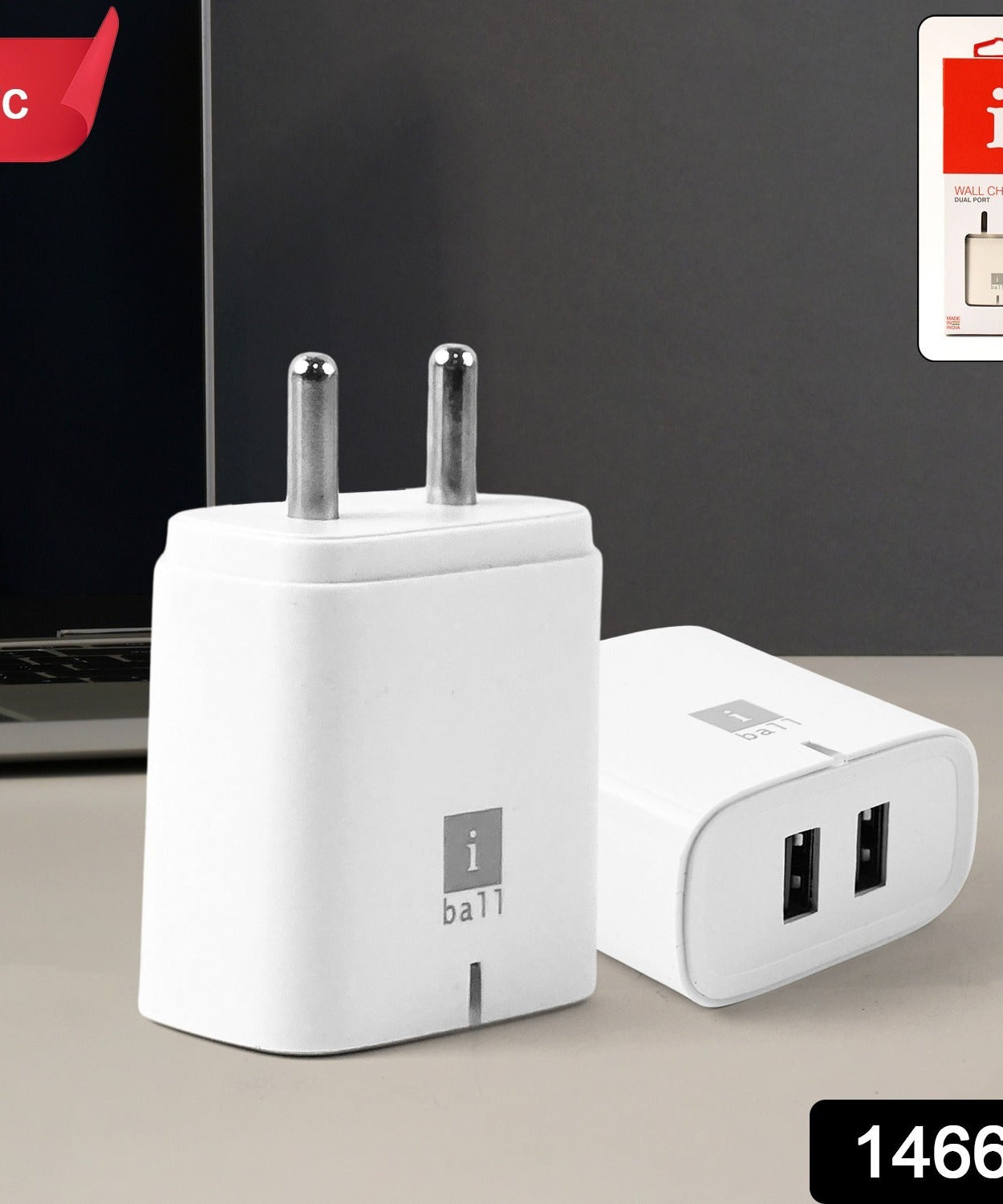 iBall Dual Port USB Wall Adapter