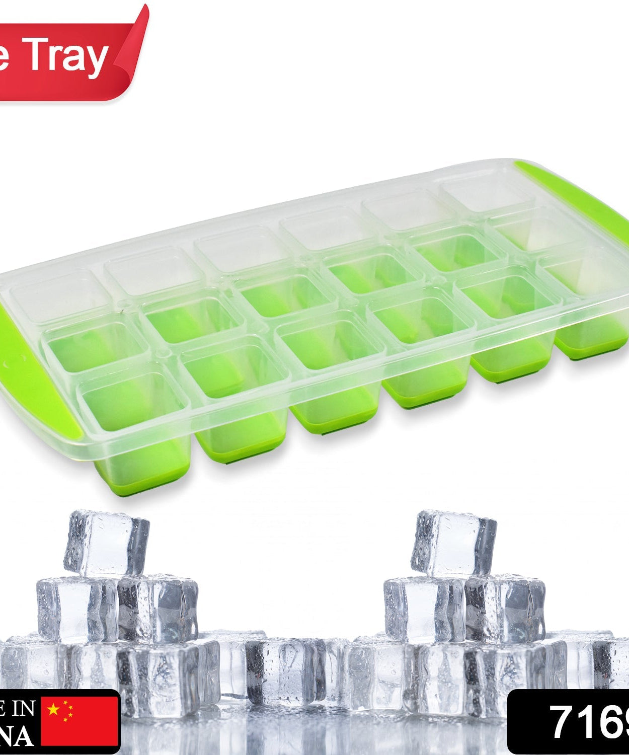 Ice cube tray close-up