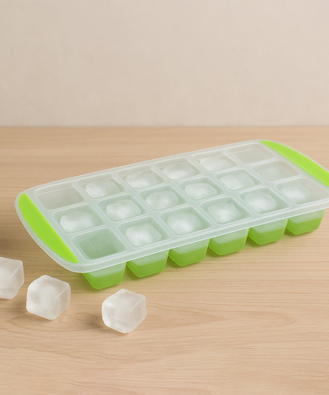 18-Cavity -Up Ice Cube Tray - Flexible Silicone, Easy Release 100% BPA-Free
