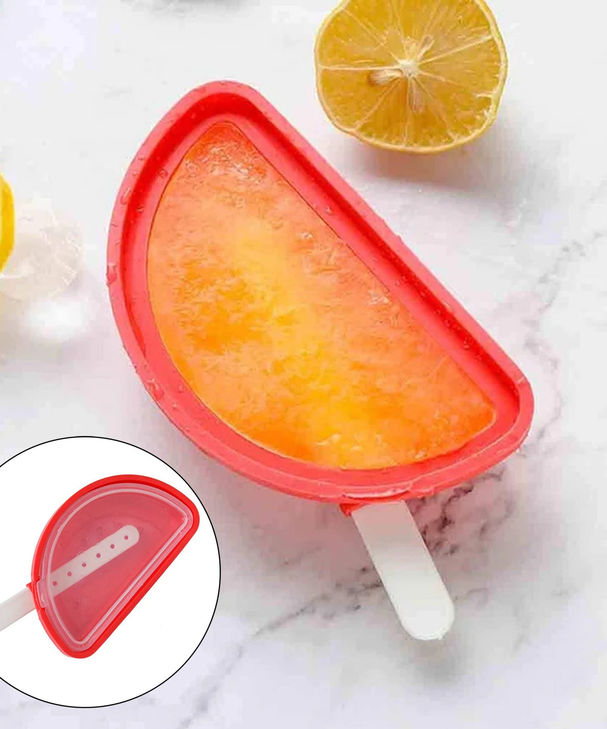 Silicone Ice Cream and Ice  Moulds - Watermelon sicle Molds, DIY Kitchen Tool for Ice Treats