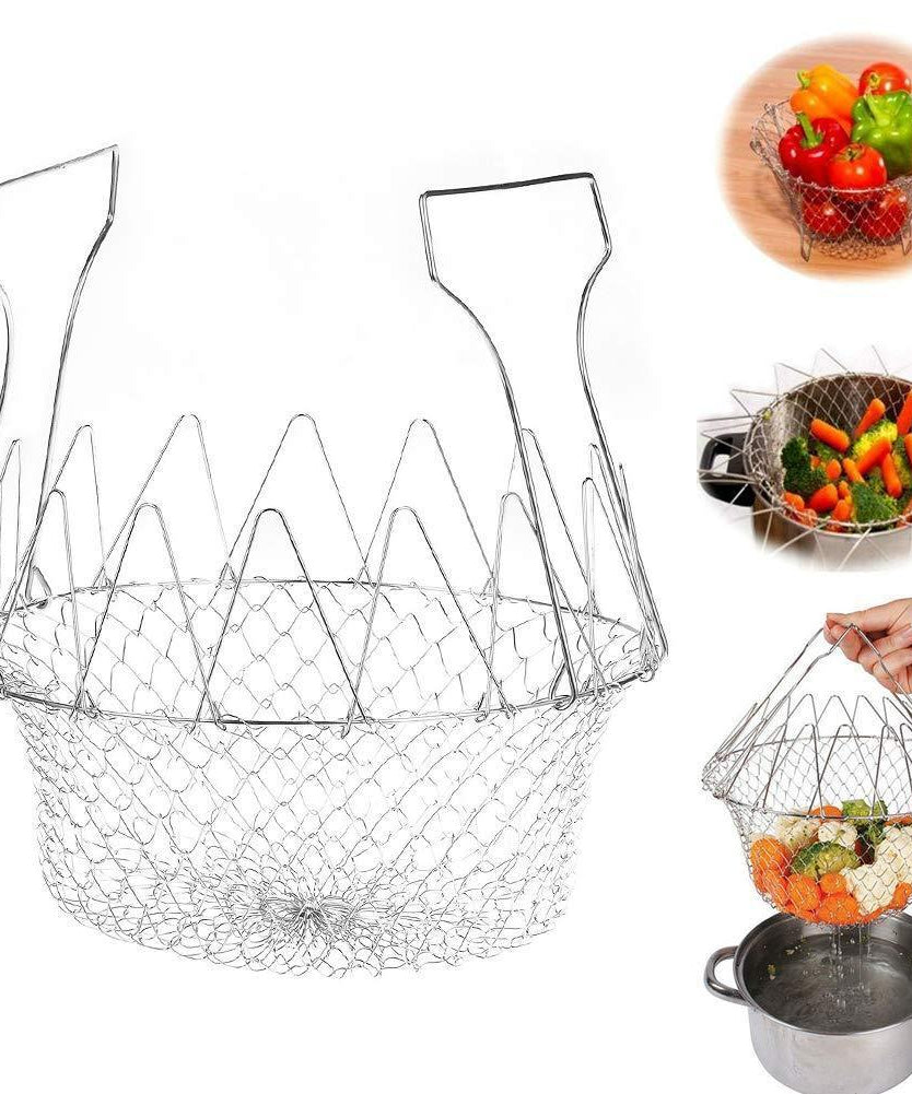 Foldable kitchen strainer