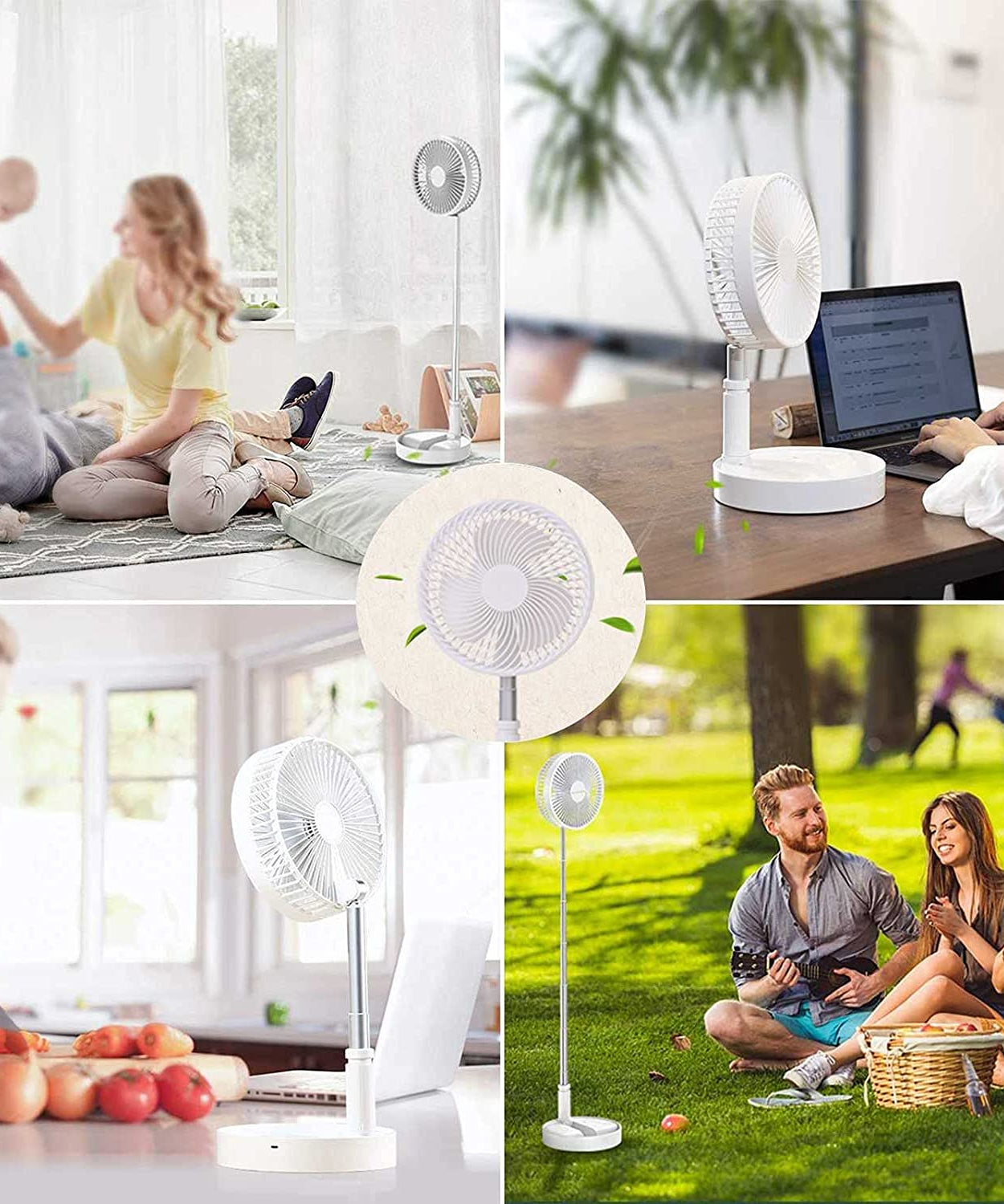 Portable desk fan
