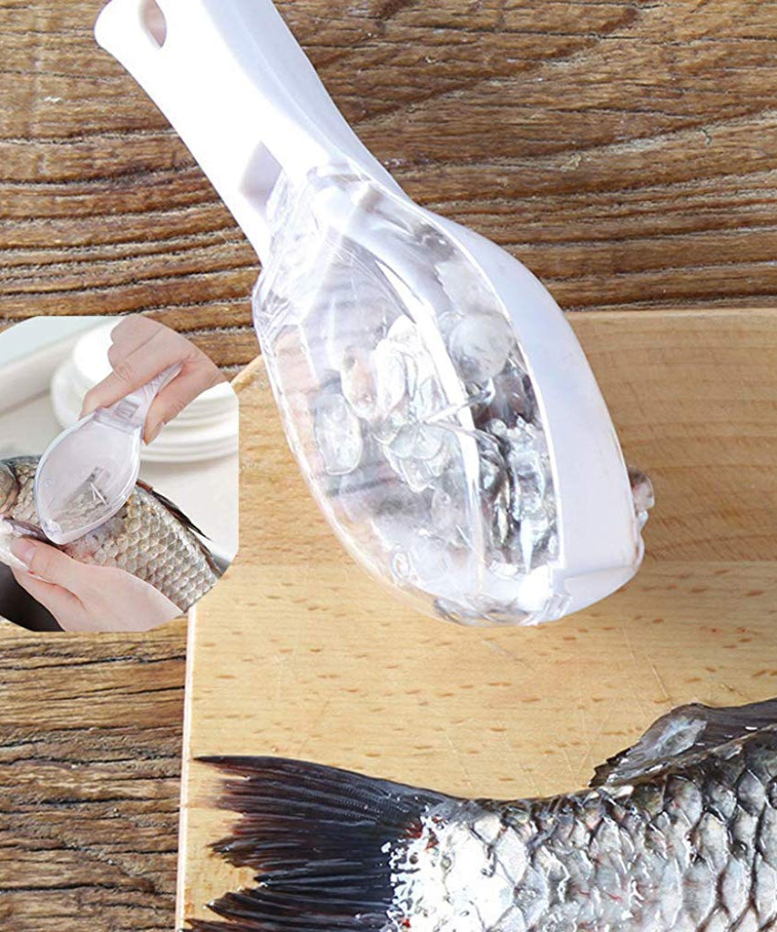Practical fish scale scraper and skin peeler for home use.
