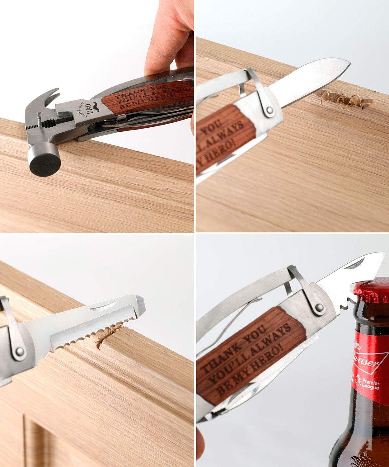 Multi-tool set with hammer and screwdrivers, great for handy work and outdoor activities.