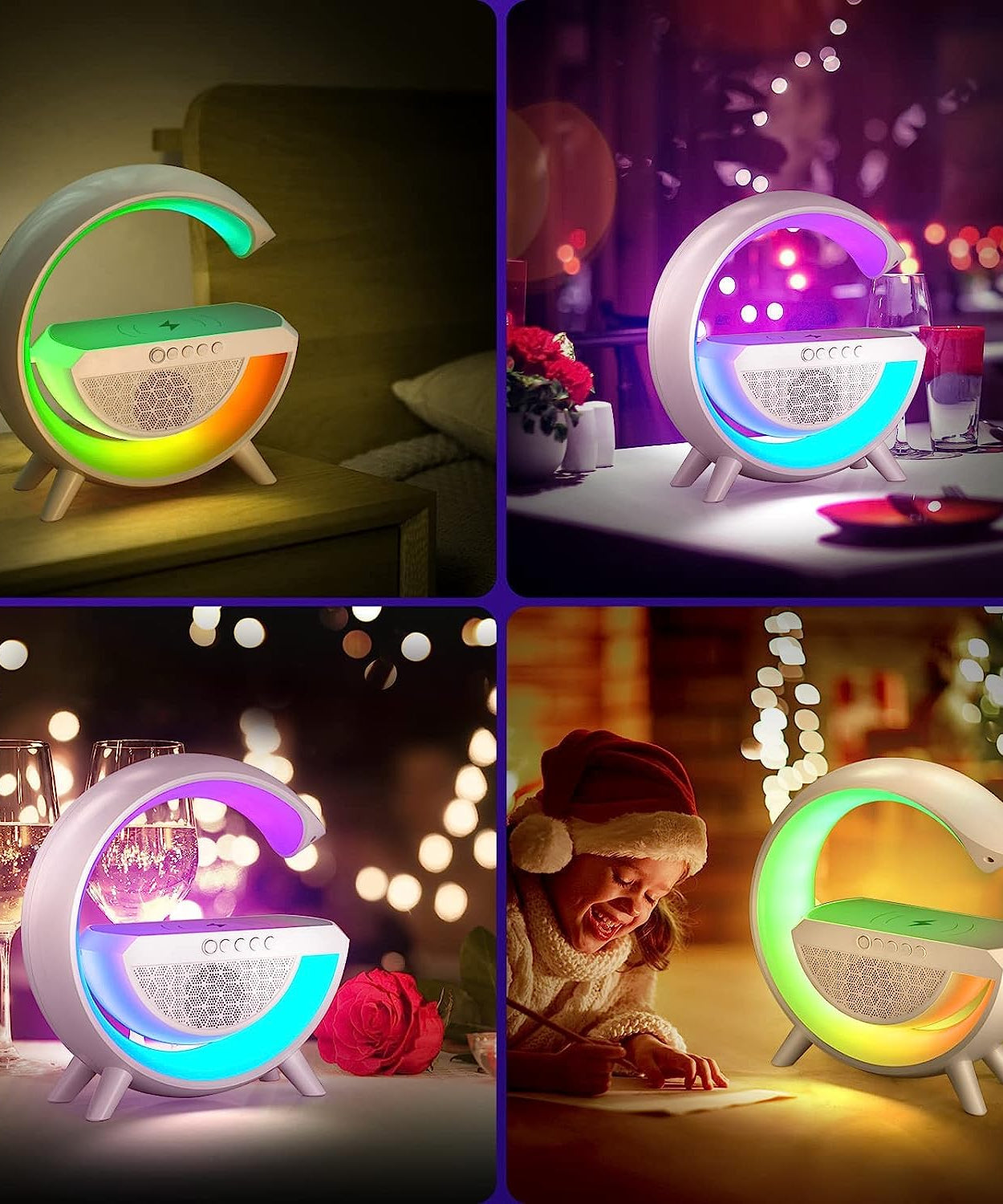 LED lamp with wireless charging and Bluetooth speaker