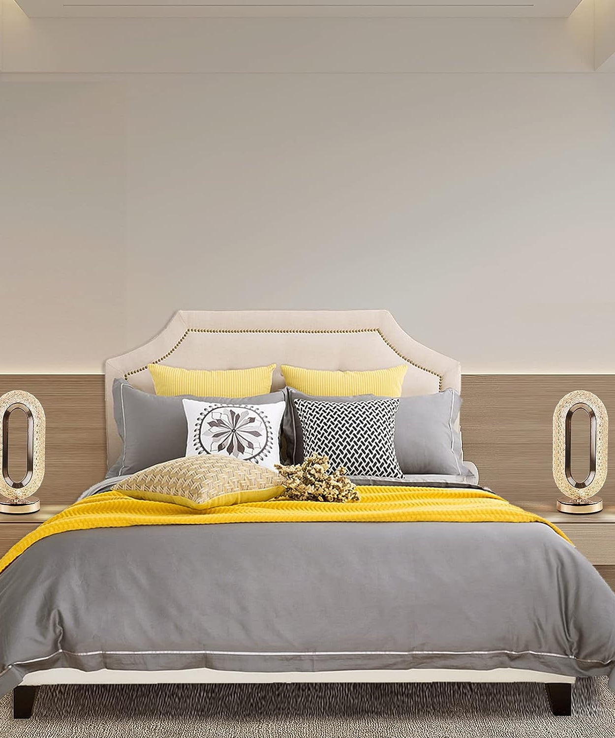 Crystal desk lamp with 3 lighting modes and touch control