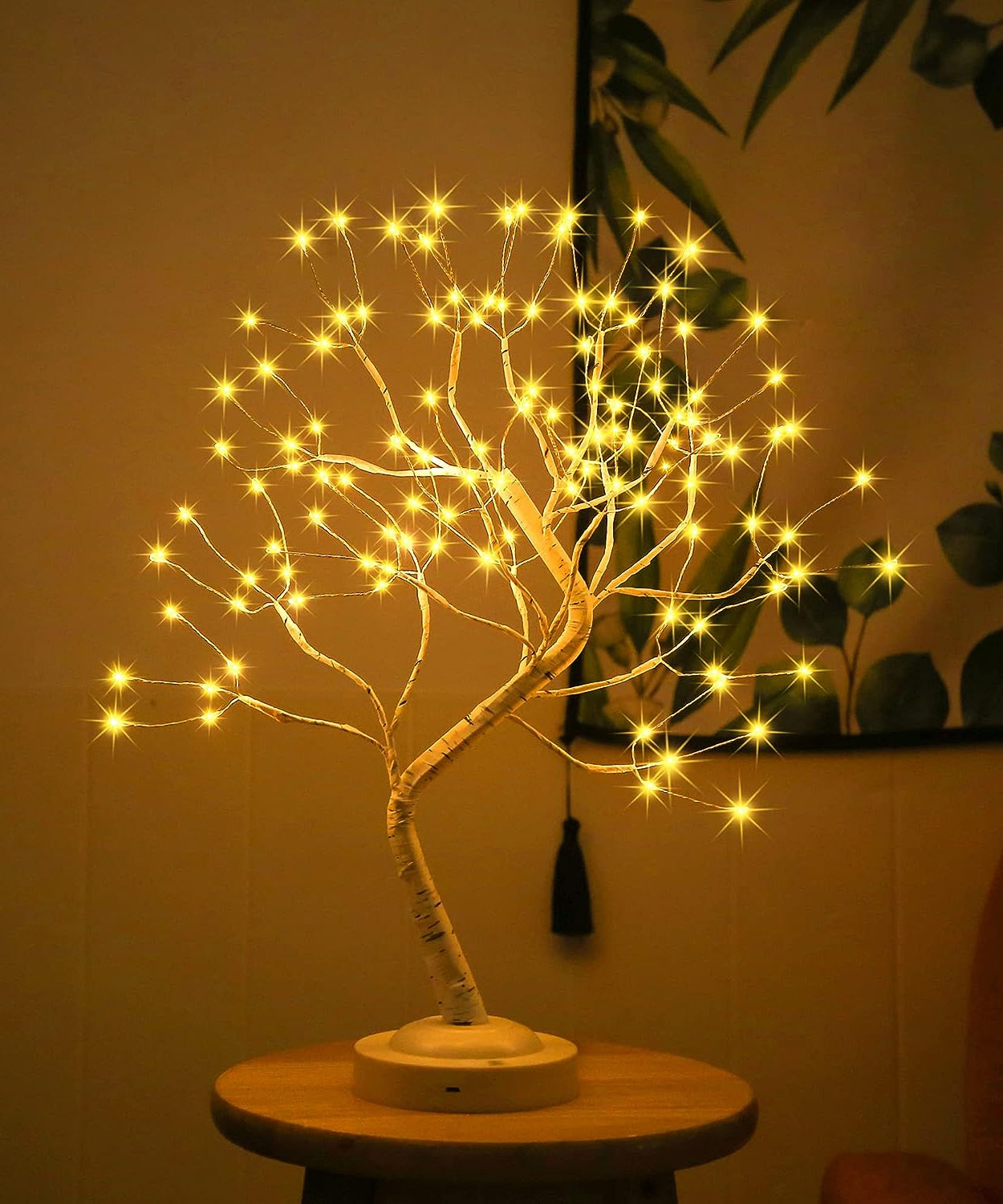 Birch tree lamp with eight lighting modes