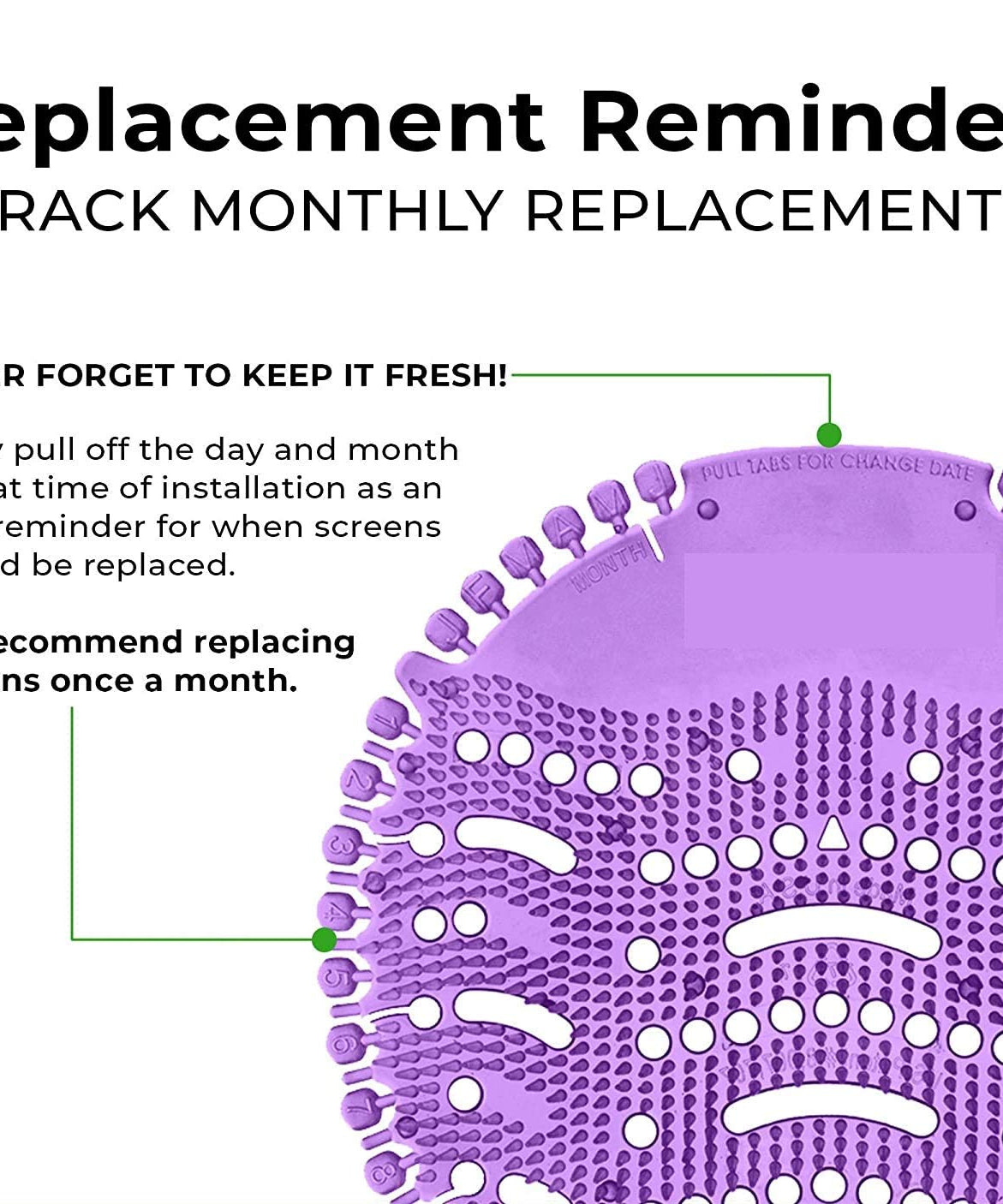 anti-splash urinal mat.