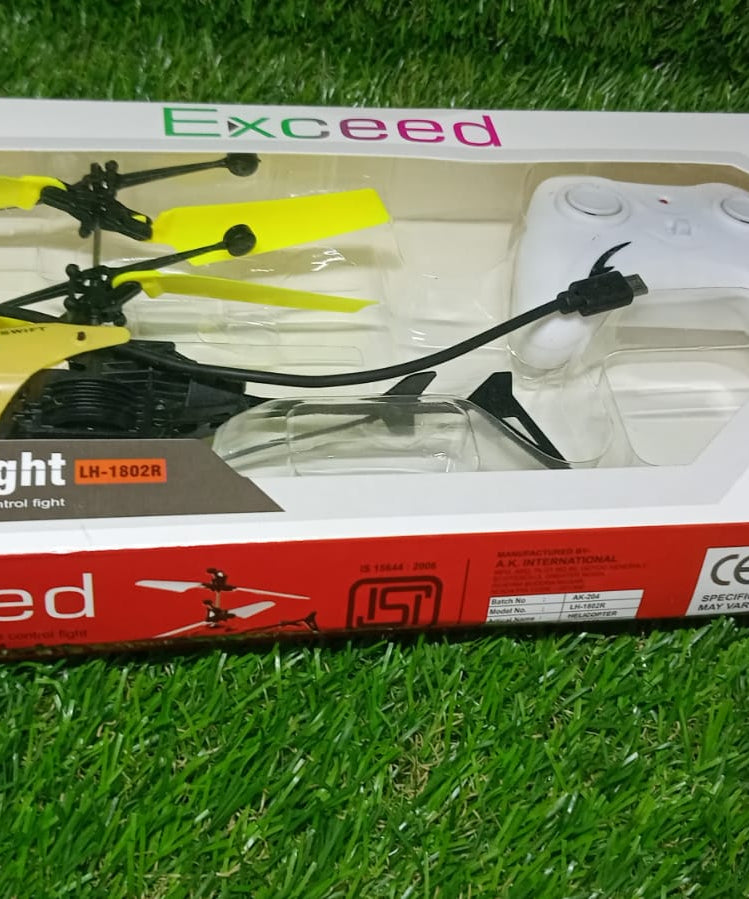 RC helicopter with spinning rotor