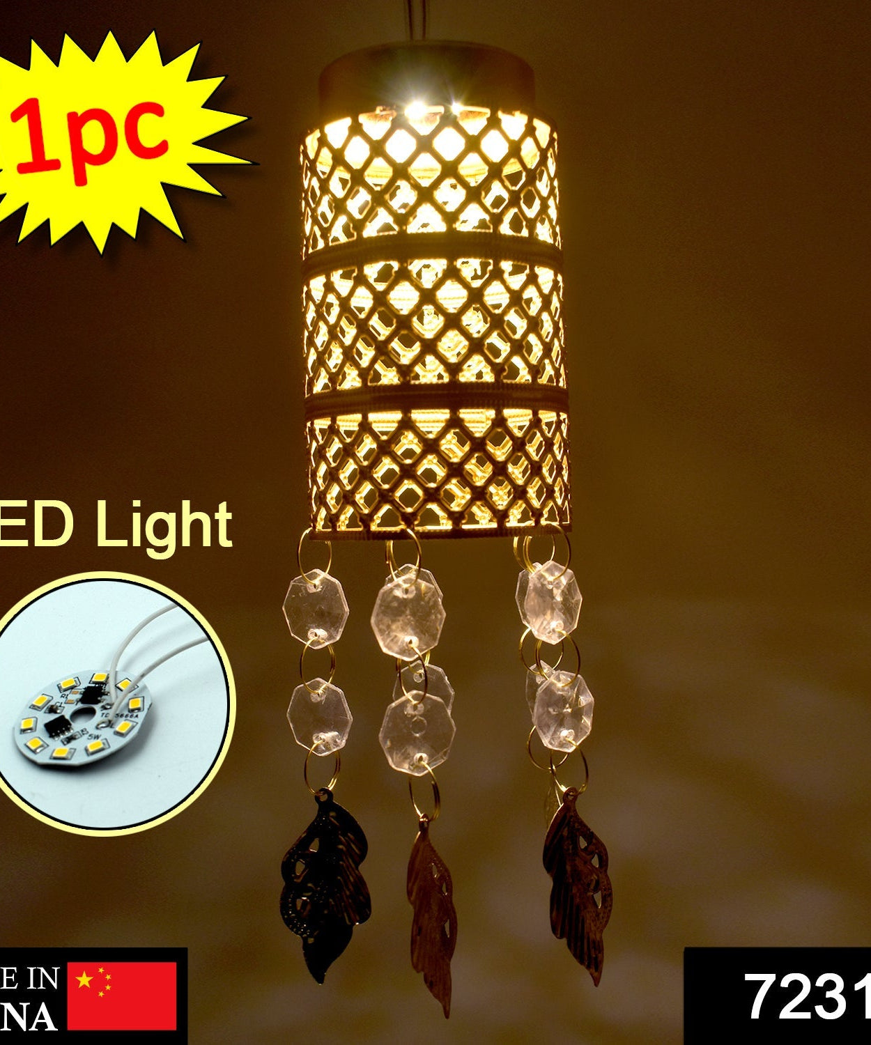 Elegant golden jhoomer with intricate design.