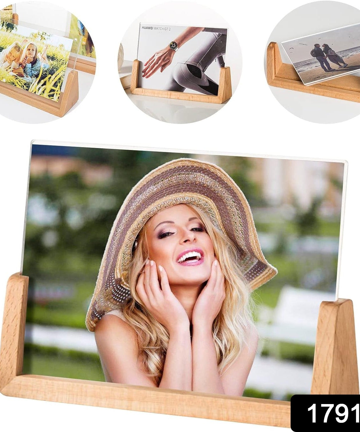  Wooden Picture Stand, Photo Frame Stand (1 Pc)