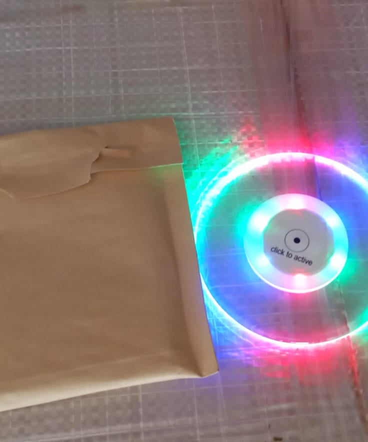 Colorful LED Cocktail Coaster, Round Ultra-Thin LED Drink Coaster (1 Pc)