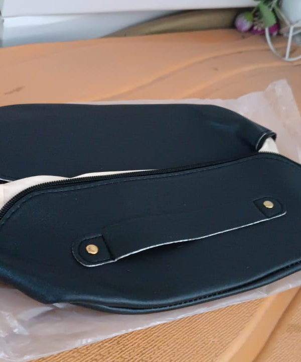 Premium Travel Makeup & Toiletry Organizer Pouch with Zipper & Handle (1 Pc / Mix Color)