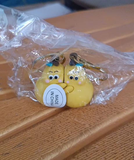 2-in-1 Cute Cartoon Couple Keychain