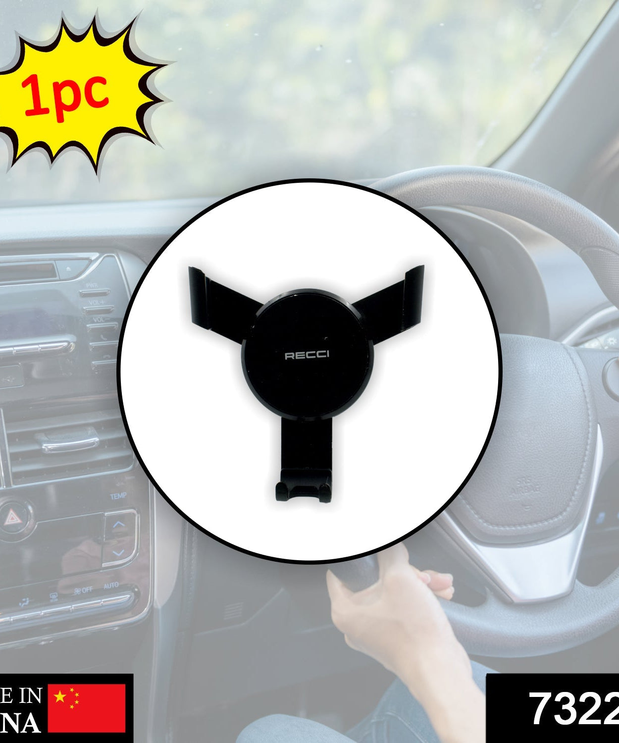 Universal car phone holder for easy navigation