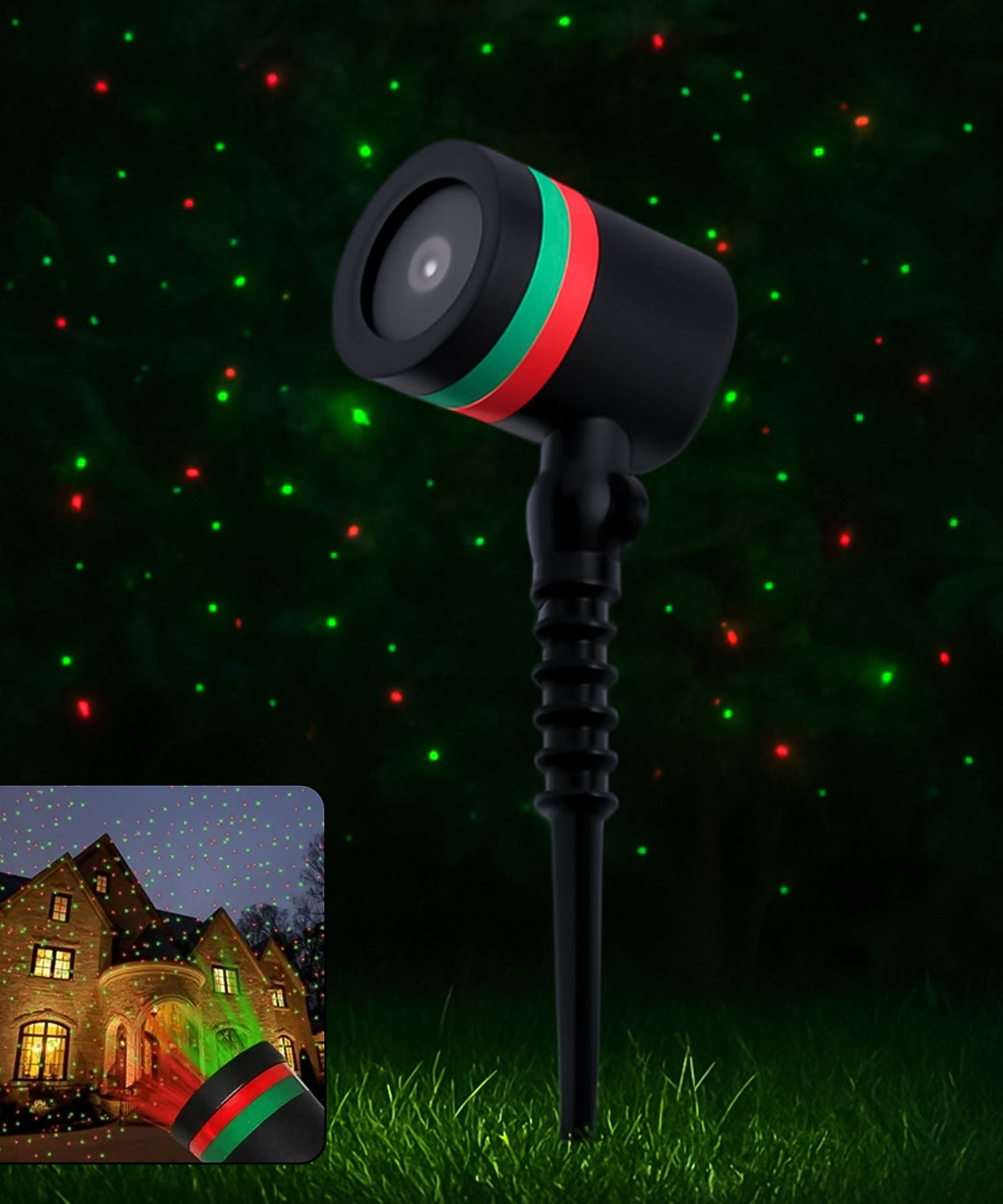 Star Fairy Motion Laser Projector – Multicolor Decorative Light for Indoor & Outdoor Festivities (No Remote)