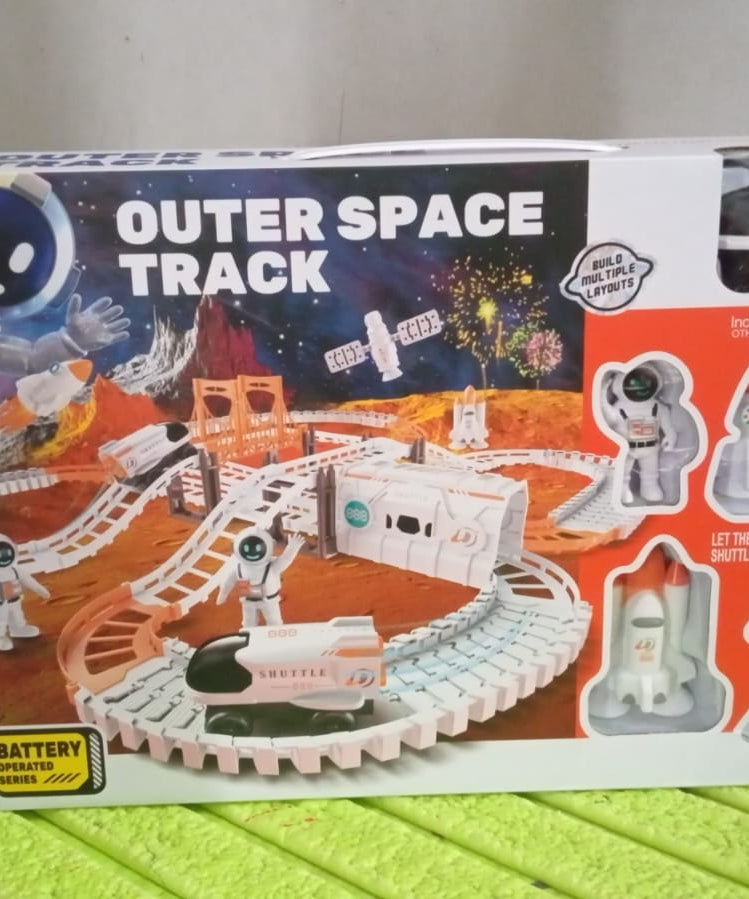 Outer Space Race Track Set for Kids Toys (1 Set)