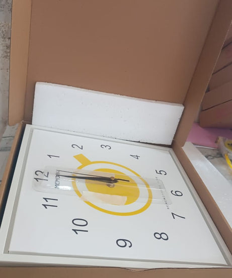 Decorative Square Wall Clock Battery Operated – 1 Pc