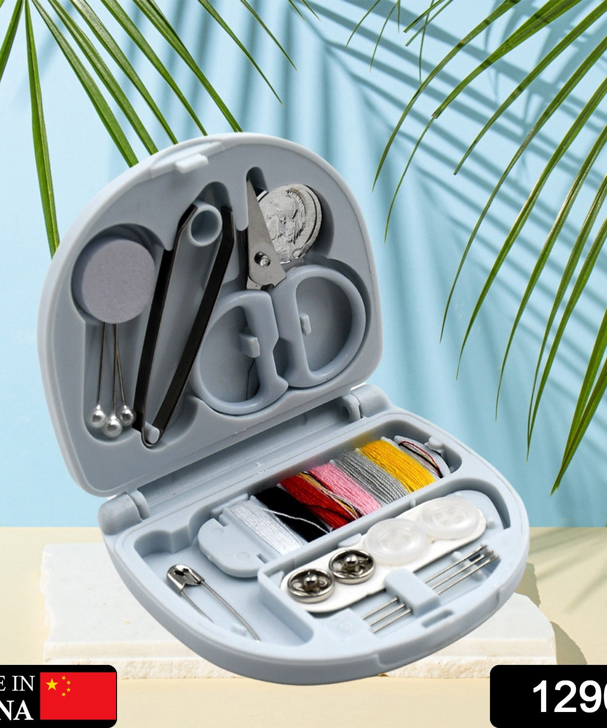 Mini Travel Sewing Kit for Beginners with Threads & Scissors