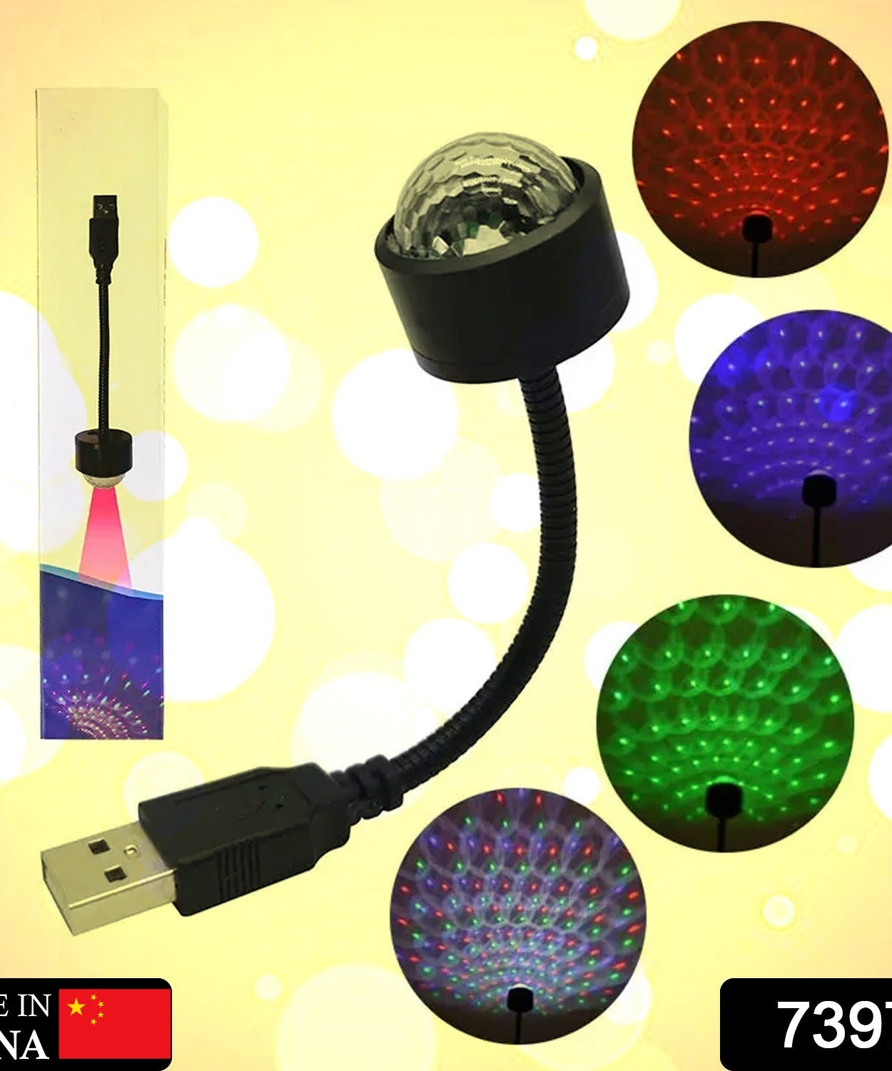 Mini disco ball light for car