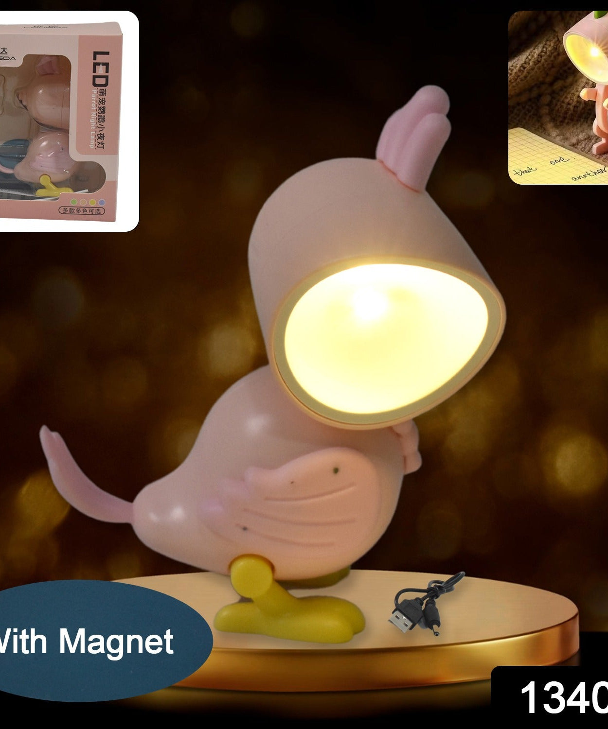 Tropical Parrot Magnetic Night Light
