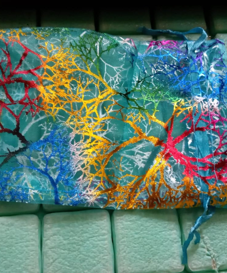 Organza Return Gift Bags Small Mesh Bags Drawstring Gift Bags Christmas Drawstring Organza Gift Bags, Wedding Party Festival Gift Bags, Jewellery Packing Pouch Dry Fruit Pouch 10×12 Cm (100 Pcs Set)