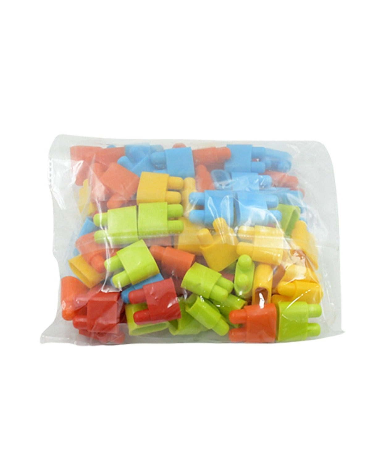 Children playing with the blocks, building a structure, showcasing their educational play value