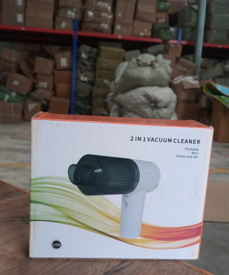 2 in 1 Wireless Vacuum Cleaner – 120W Handheld USB Rechargeable for Home & Car (1 Pc)