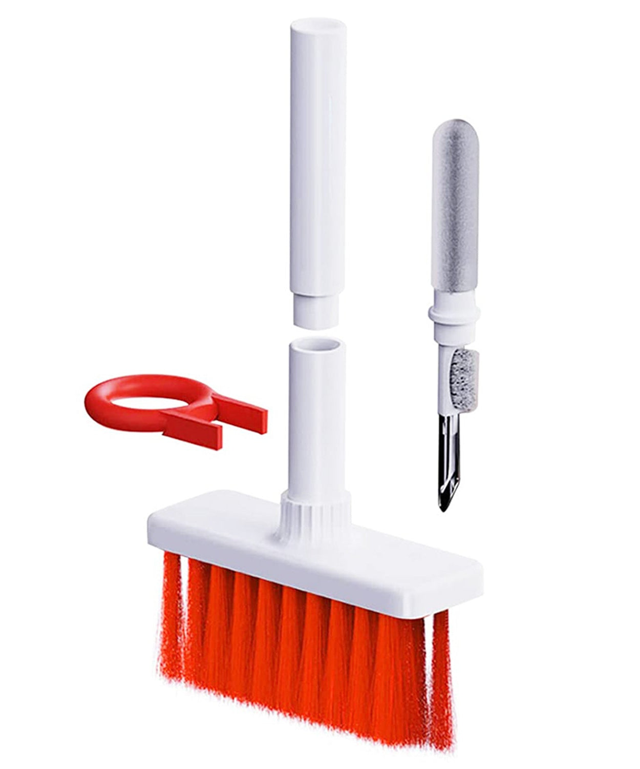5 in 1 multi-function dust clean brush with corner gap duster and keycap puller