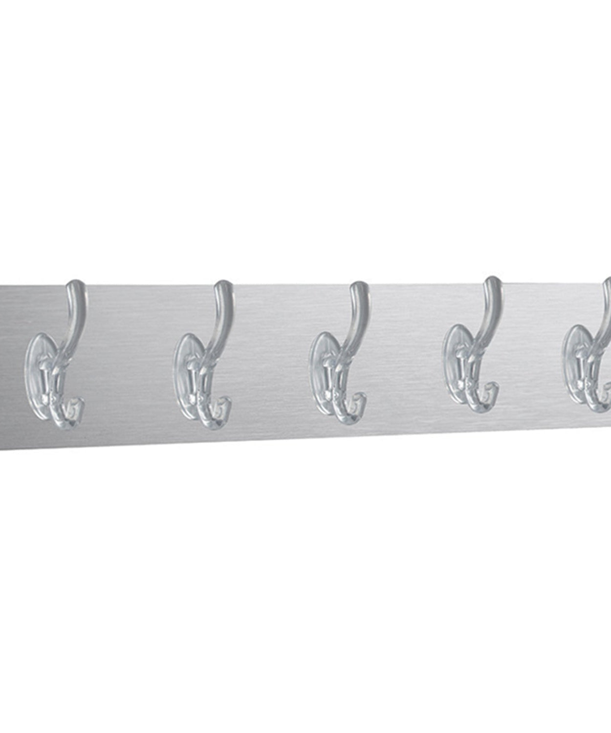 Heavy-duty adhesive wall hook in use, side view