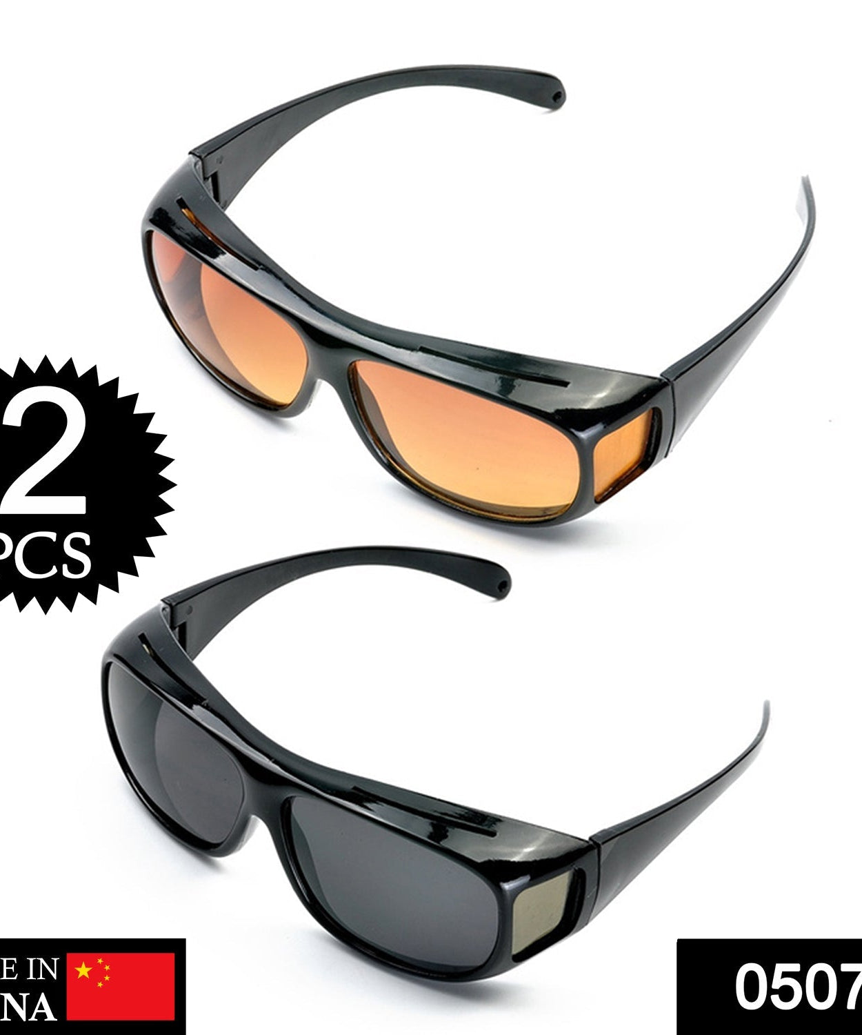 Anti-glare driving glasses designed for night use