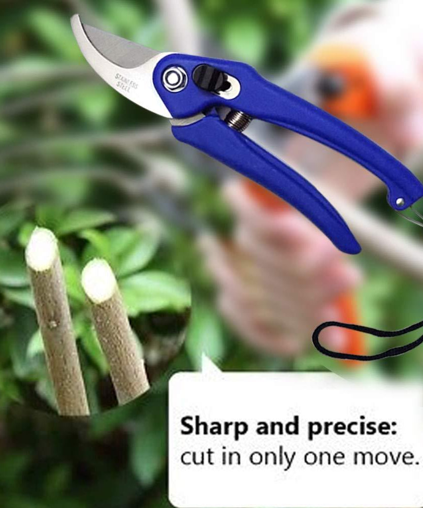 Ergonomic stainless steel garden scissors for easy handling