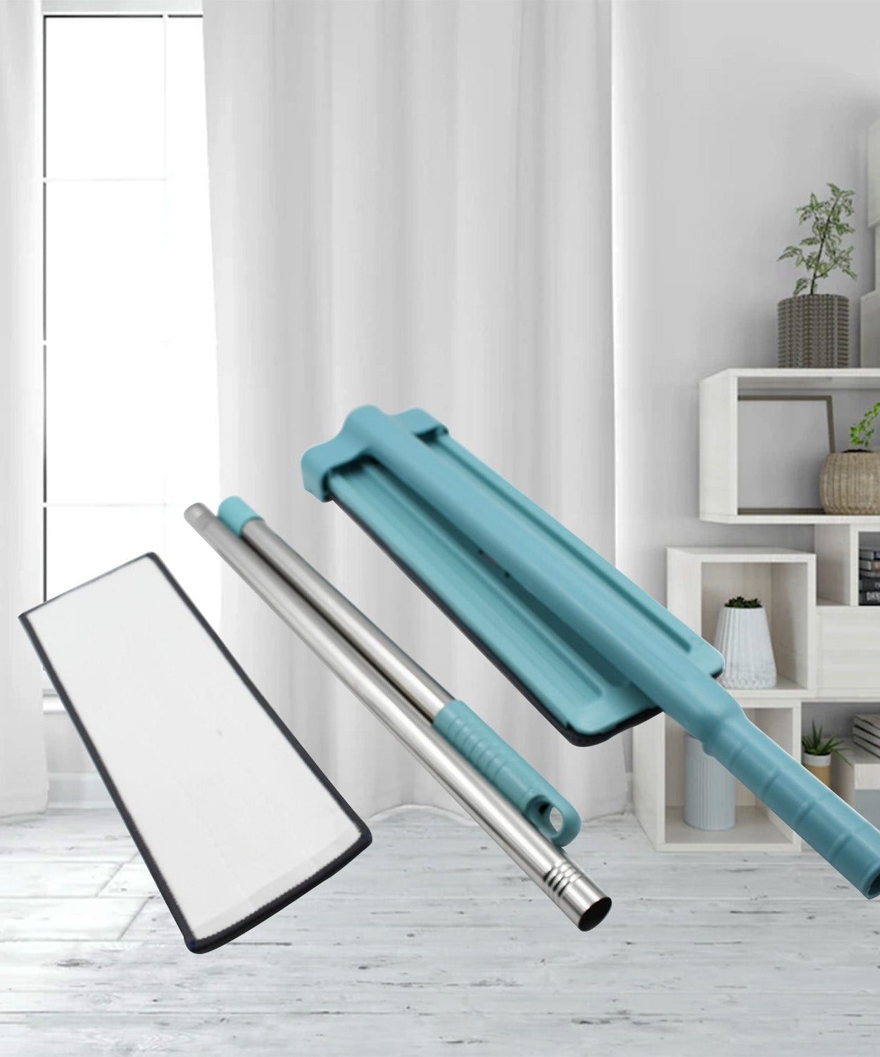 Microfiber flat mop for home and office use