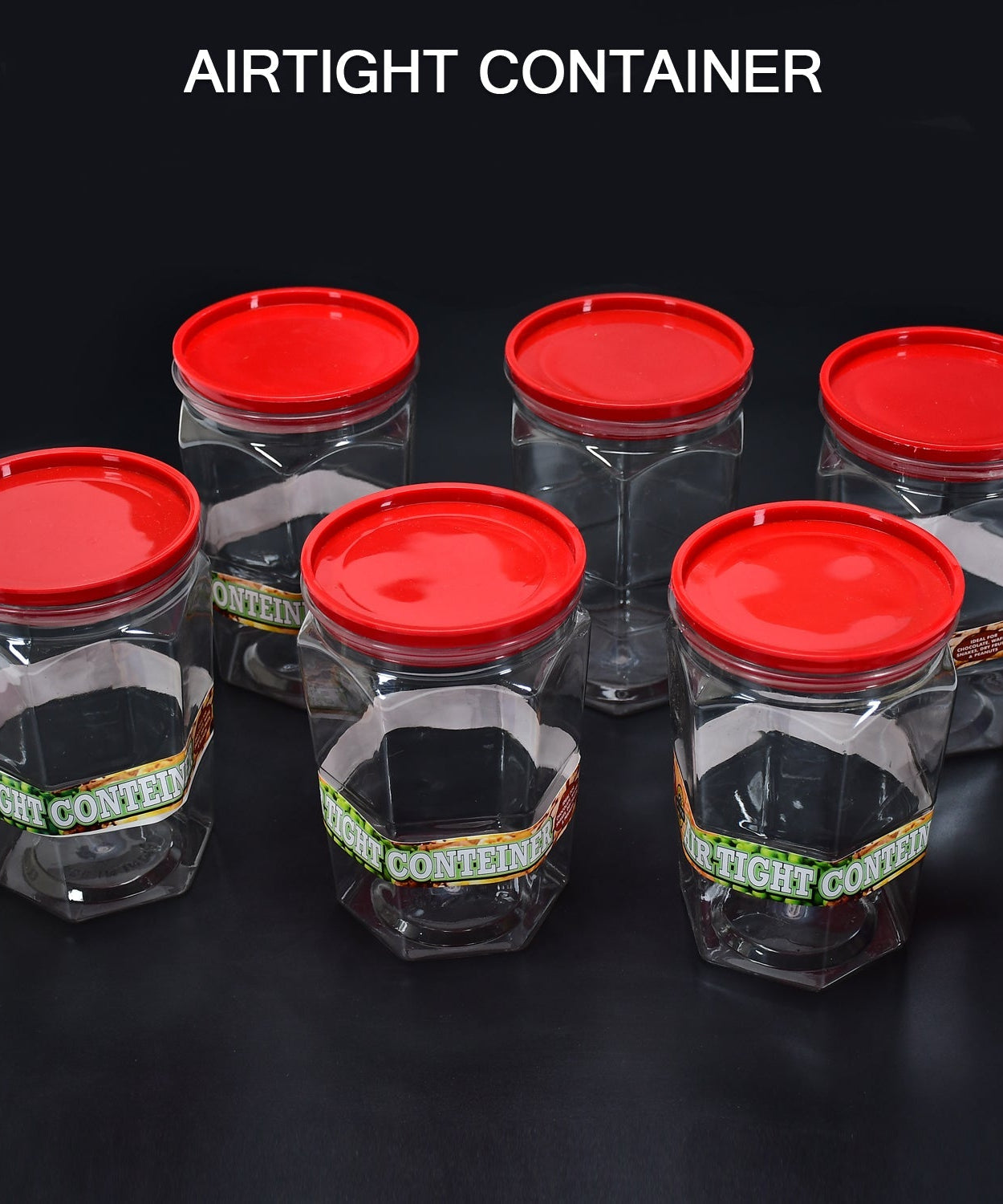 Stackable jars for cereals, snacks, and more.