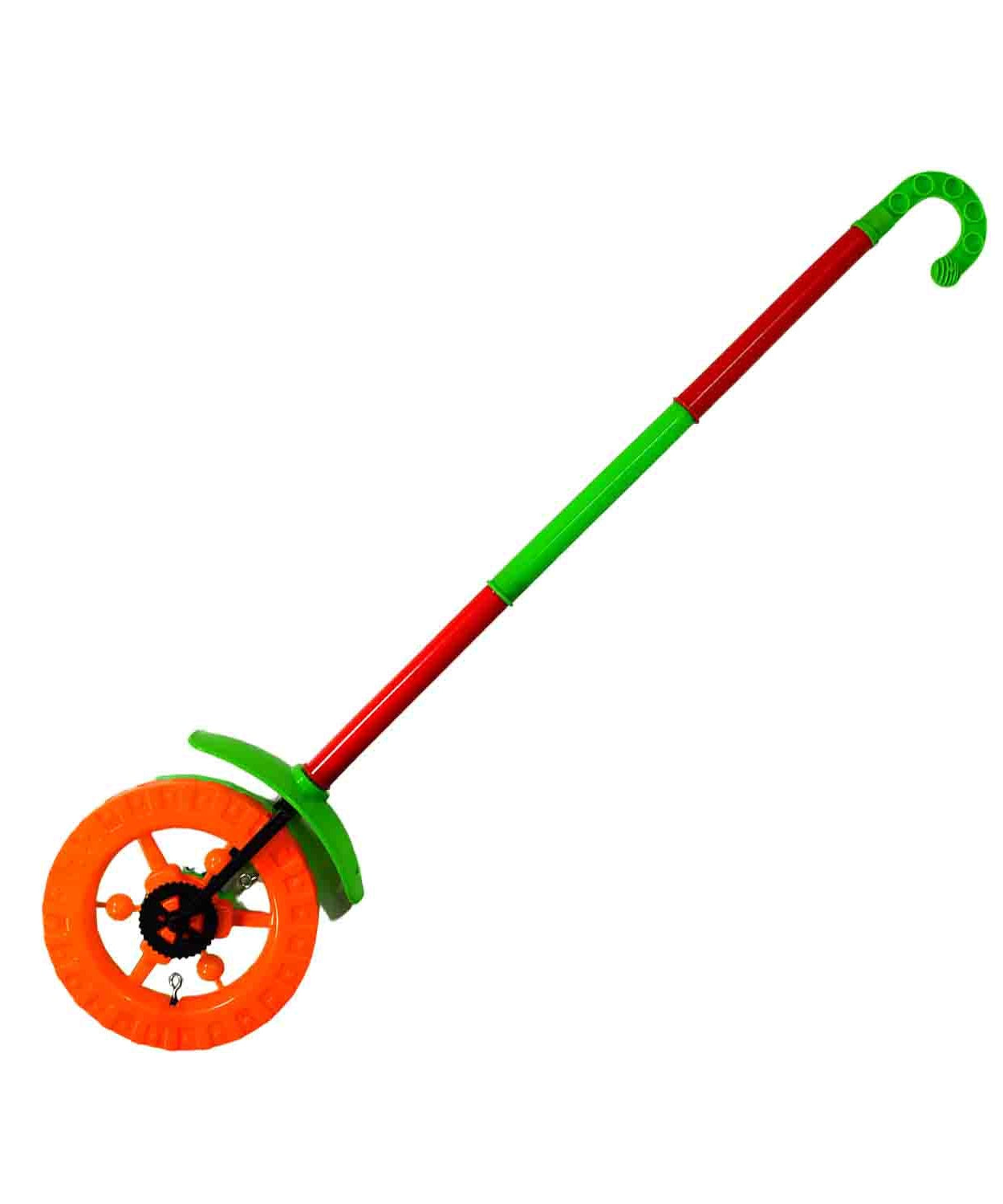 Colorful single wheel push toy with lights
