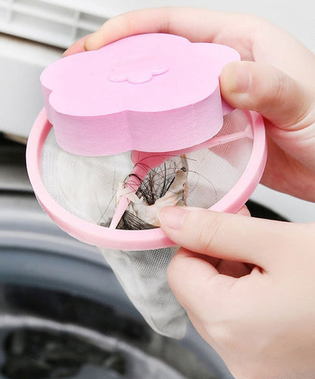 Laundry net for catching lint and hair.