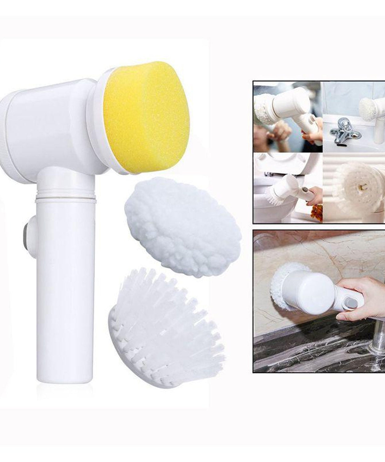 5in1 Home Kitchen Electric Cleaning Brush, Electric Spin Scrubber