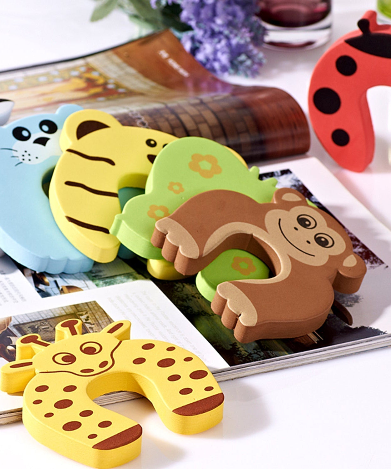 Functional door stopper, suitable for managing door motion in homes and offices.