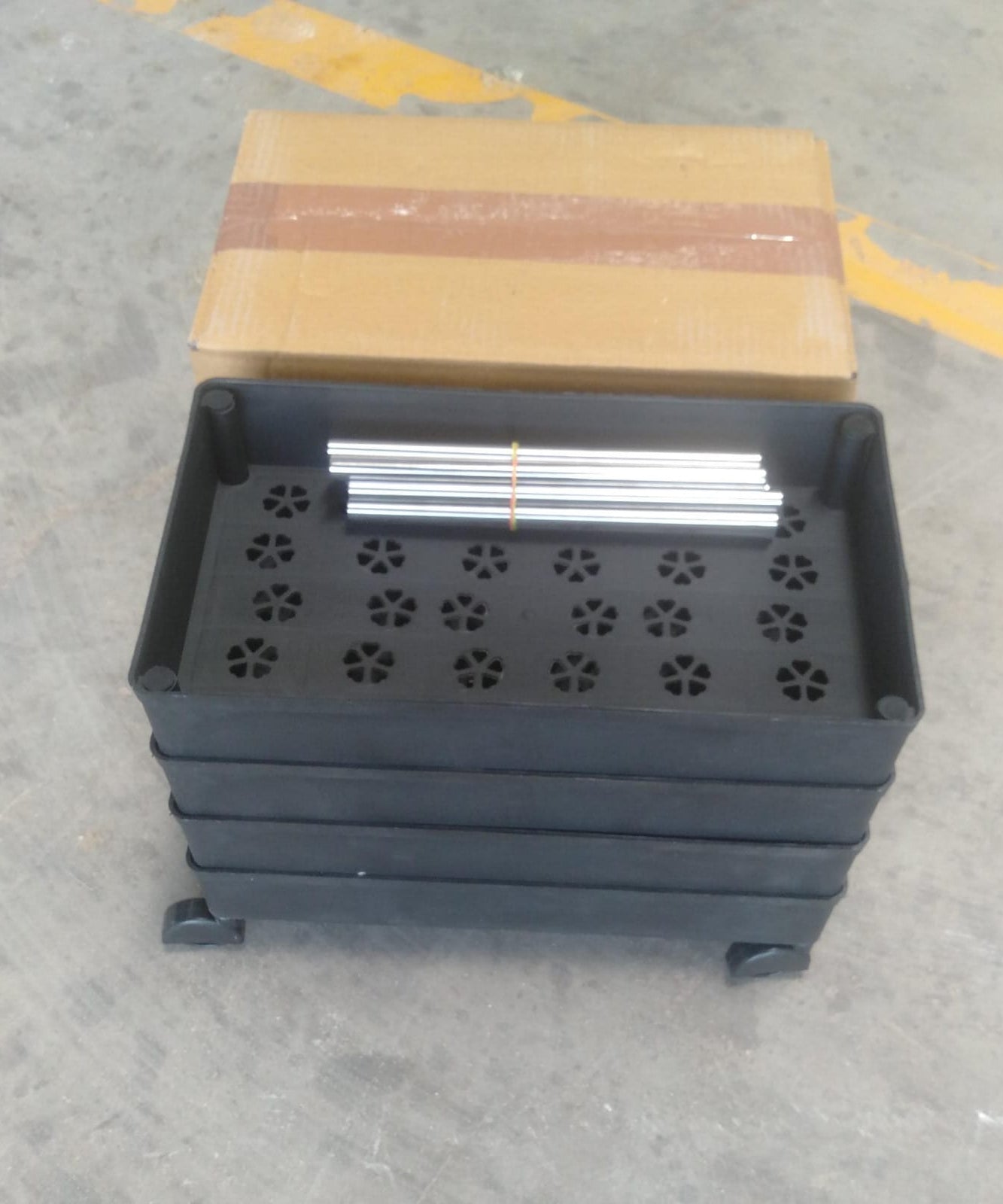 Movable Storage Rack Trolley