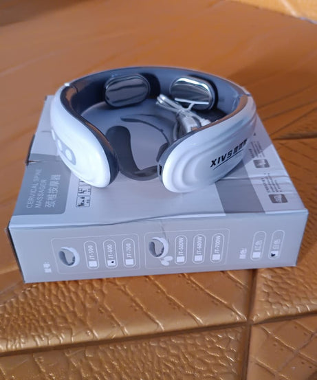 2 Heads Smart Electric Neck and Back Pulse Massager (1 Pc / Mix Design)