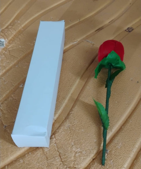 Artificial Rose Flower Shaped Jewelry Ring Box (1 Pc)