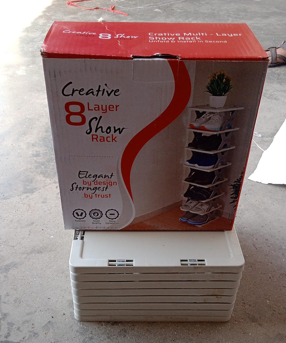 Foldable and collapsible shoe rack, heavy-duty for home use