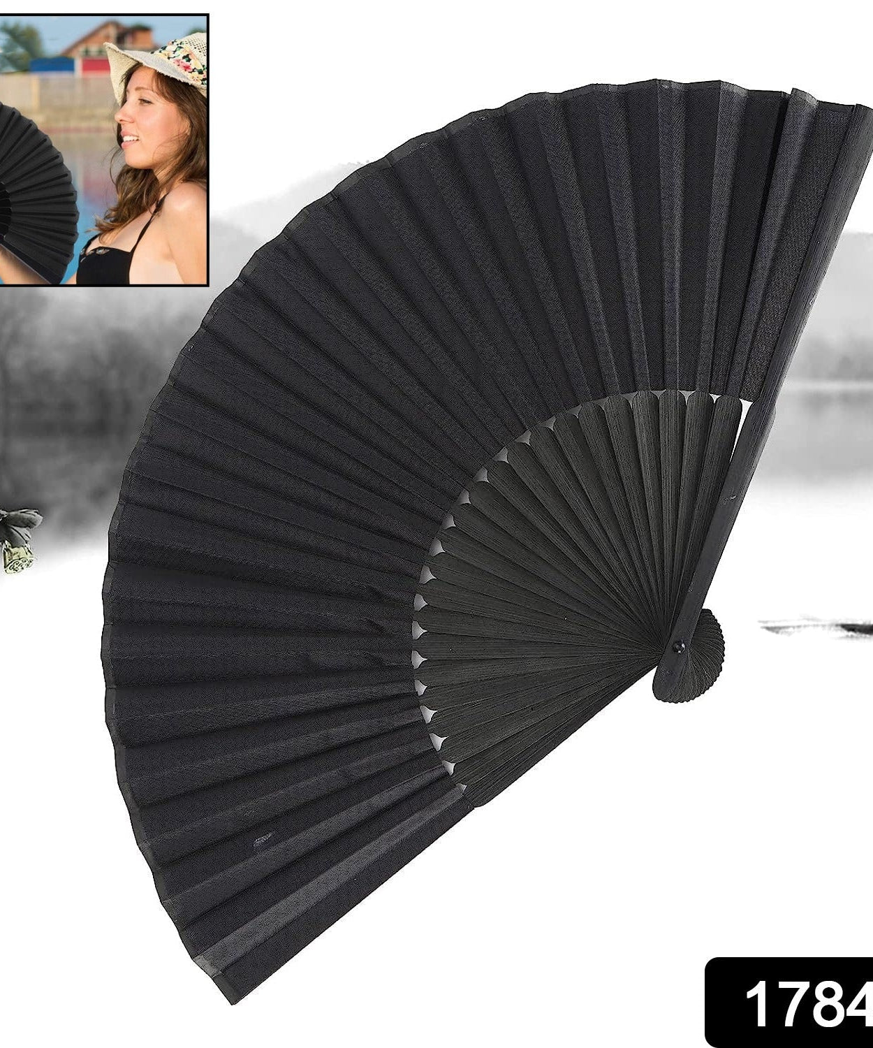 Folding Handheld Pretty Hand Fan Wedding Party Accessory Pocket Sized Fan For Wedding Gift, Party Favors, DIY Decoration, Summer Holidays (1 Pc)