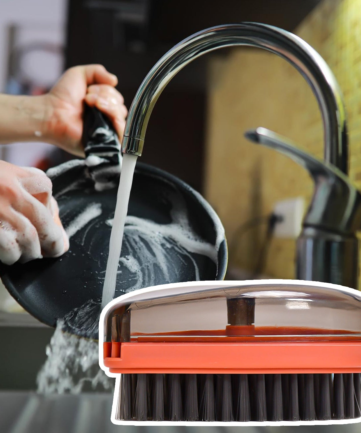 Plastic Wet and Dry Brush for home  (Multicolor, 3 Units)