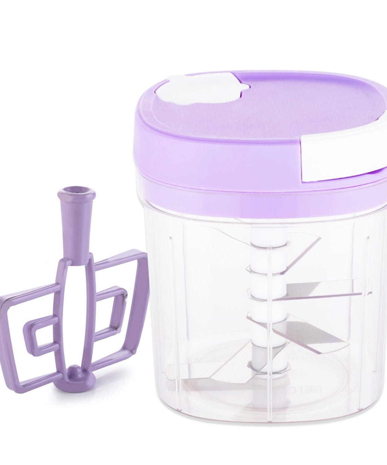 Compact chopper and slicer for kitchen use, ideal for various food items