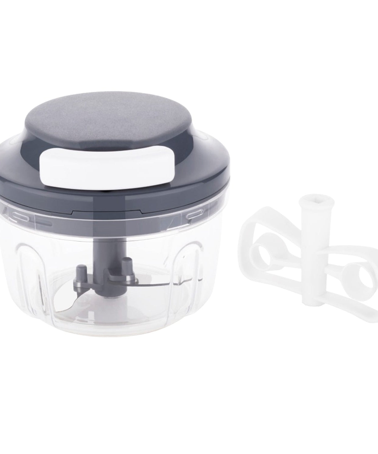 Versatile kitchen chopper and slicer.