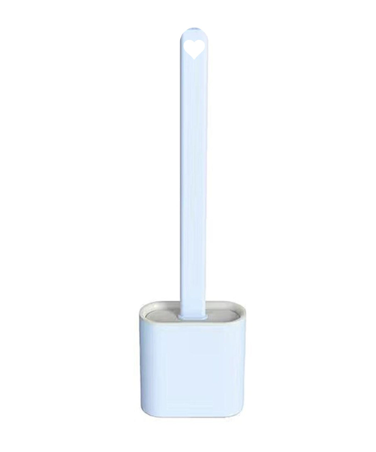 Modern silicone toilet brush with stand for organized bathroom cleaning