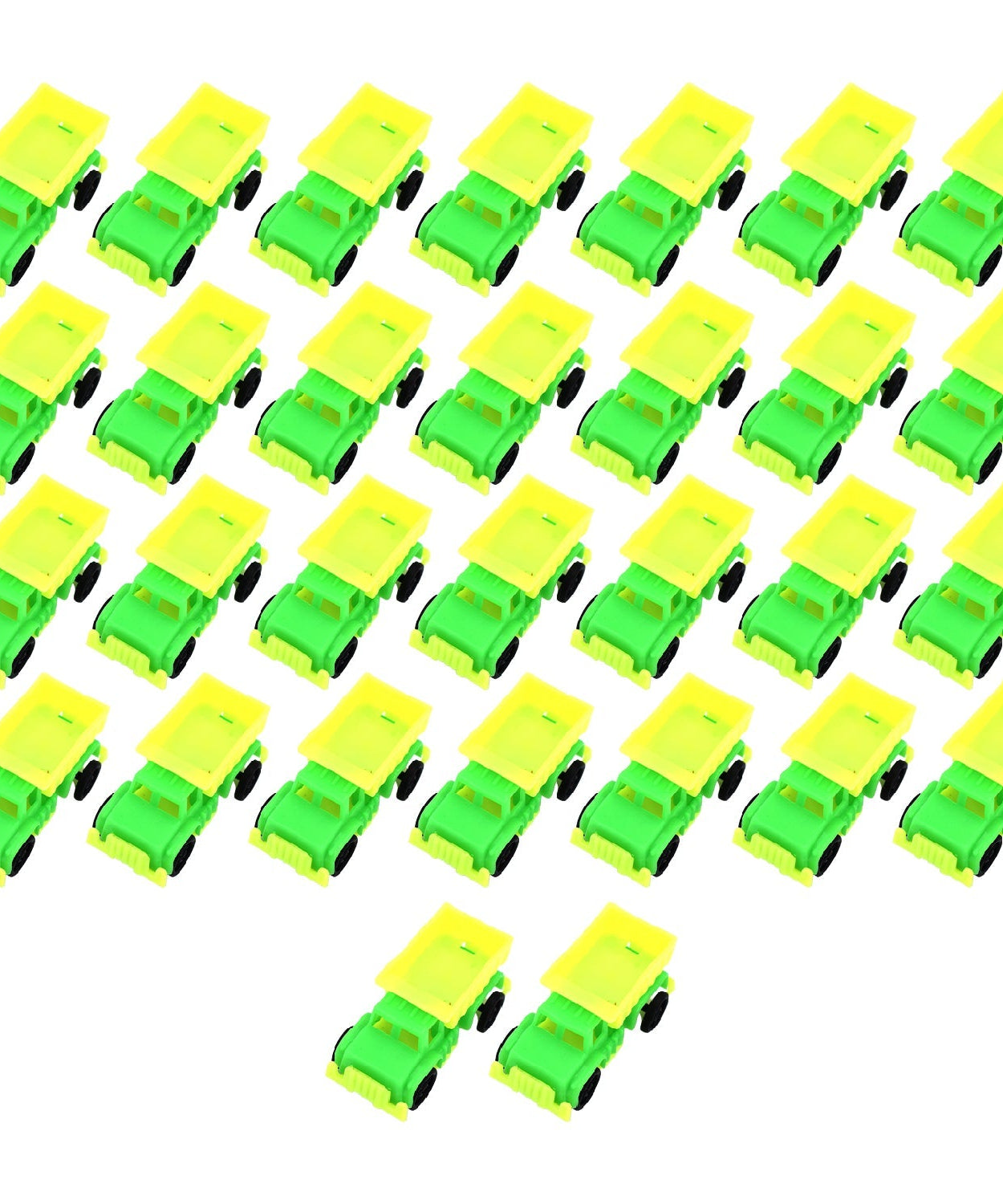 30 mini dumper trucks, colorful and engaging toys