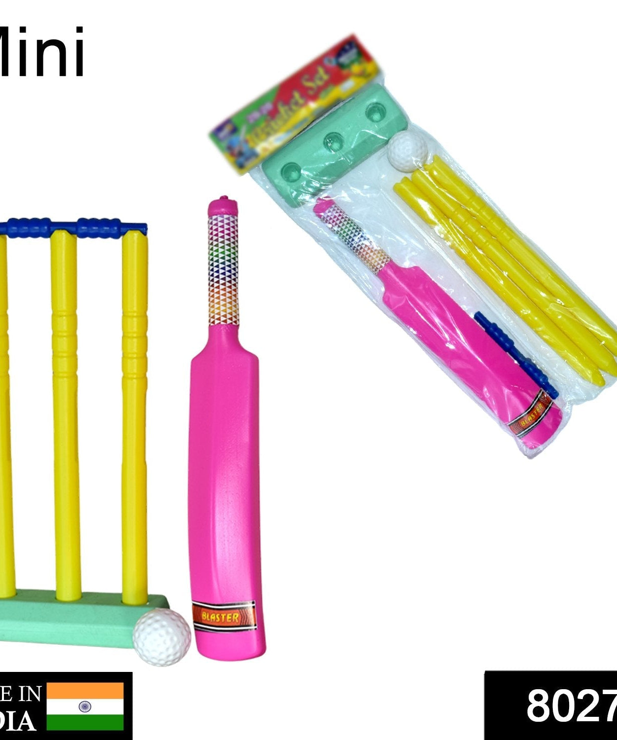 Complete cricket set for boys and girls, including bat and ball